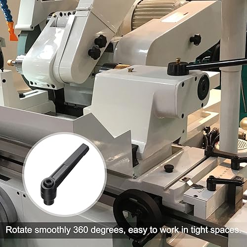 Miniatura 3 de uxcell 10 Uds. Palanca de sujeción Manijas ajustables M8 métrica hembra de nivel de rosca manija de mano Perillas de liberación rápida Negro para