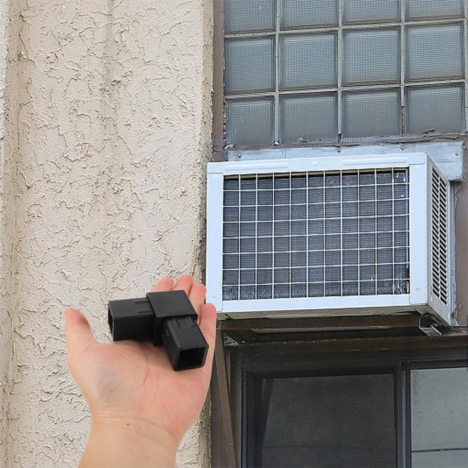 TEHAUX Square Tube Fittings 12pcs Air Conditioner Tubing Connectors Pvc Pipe Connectors l Shape Tubing Joints