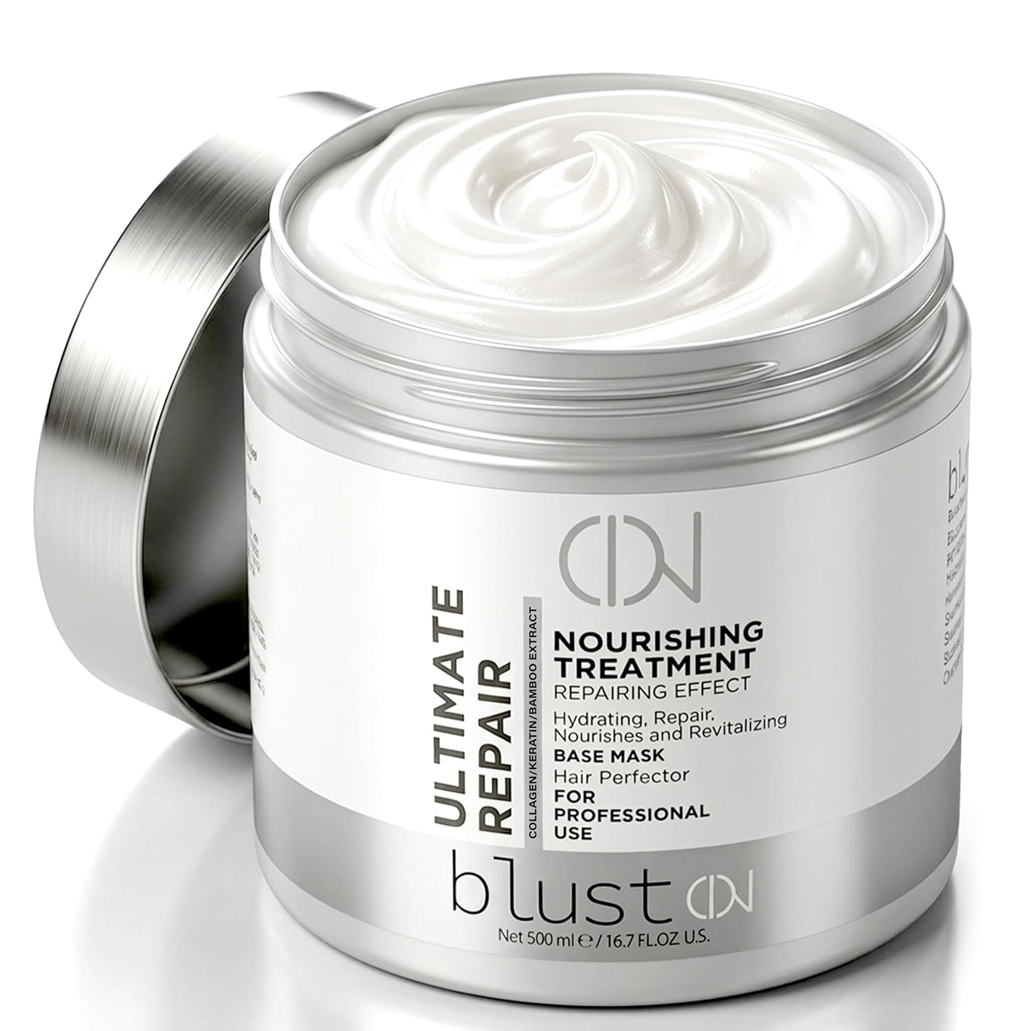 Ultimate Collagen & Keratin Hair Mask for Damaged Hair – Professional collagen mask with Keratin for Dry & Color Treared Hairs - 500ml Deep Conditioning Hair Mask with Bamboo & Avocado Oil - 16.7oz