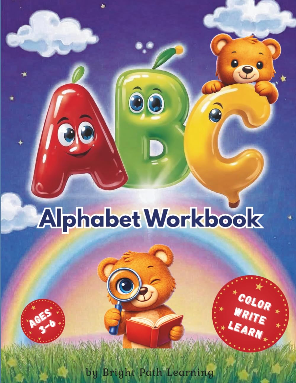 Leo Bear’s ABC Learning Workbook: Fun ABC Learning, Letter Tracing, Coloring, Mazes And Puzzles For Preschool And Kindergarten Kids (Ages 3–6)