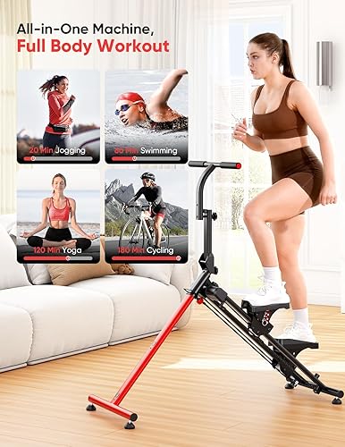 Miniatura 2 de YOLEO Steppers for Exercise at Home, Adjustable Stair Stepper with 3 Workout Modes,Folding Cardio Stair Master with Adjustable Handlebar&Oversized
