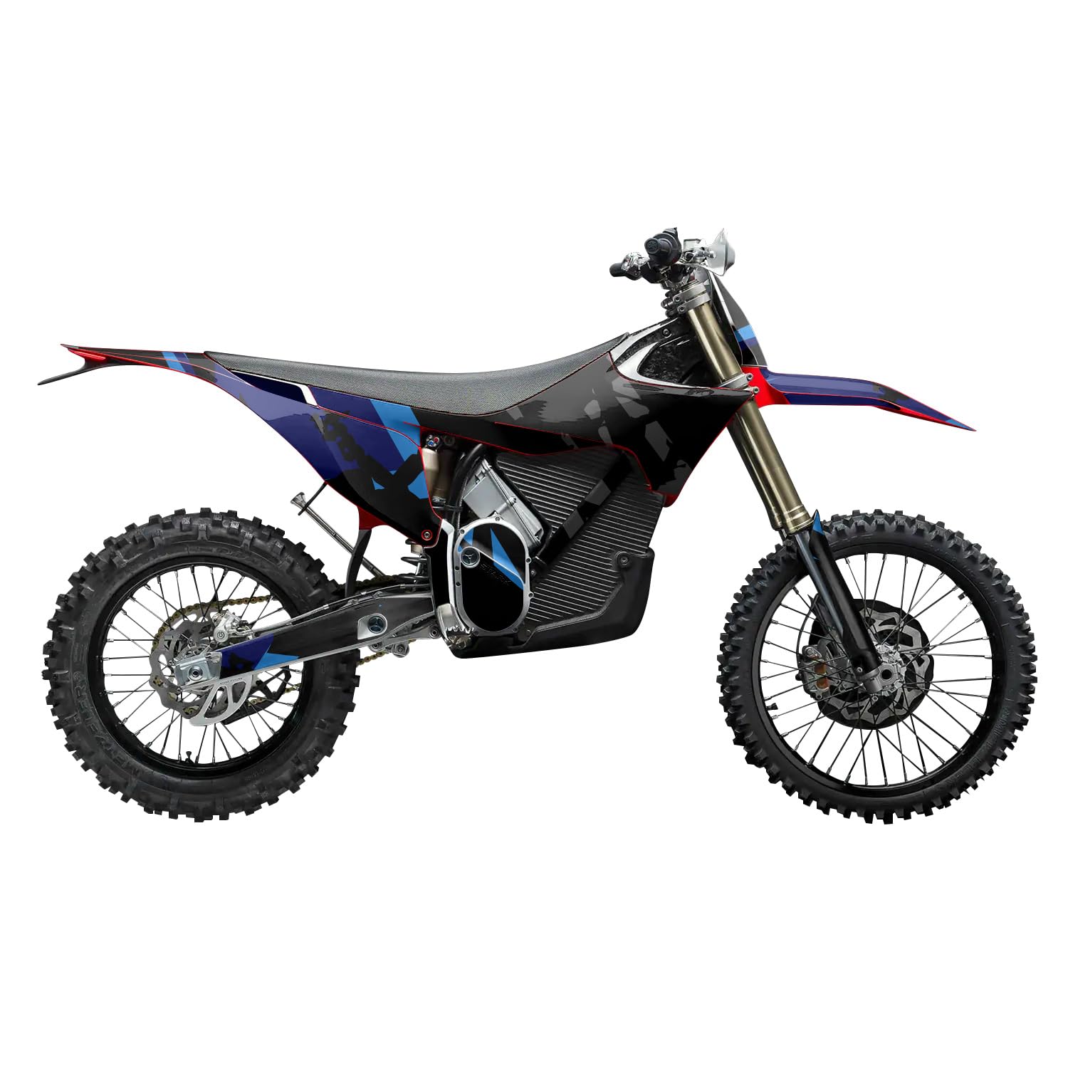 Stark Varg MX 2023-2025 Graphics Kit Wrap - Blue Shatter - Varg MX Skin - Premium 3M Vinyl Protective Wrap Decal Cover - Easy to Apply | Crafted in The USA by MightySkins