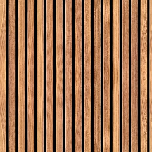 Papel De Parede Adesivo Lavável Ripas De Madeira