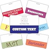 Custom Badge Buddy - 2 Pack, ID Horizontal - Multiple Colors and Fonts, Personalized Print On Both Sides Durable and Water Resistant Ideal for Teachers, Nurses, Doctors, Healthcare