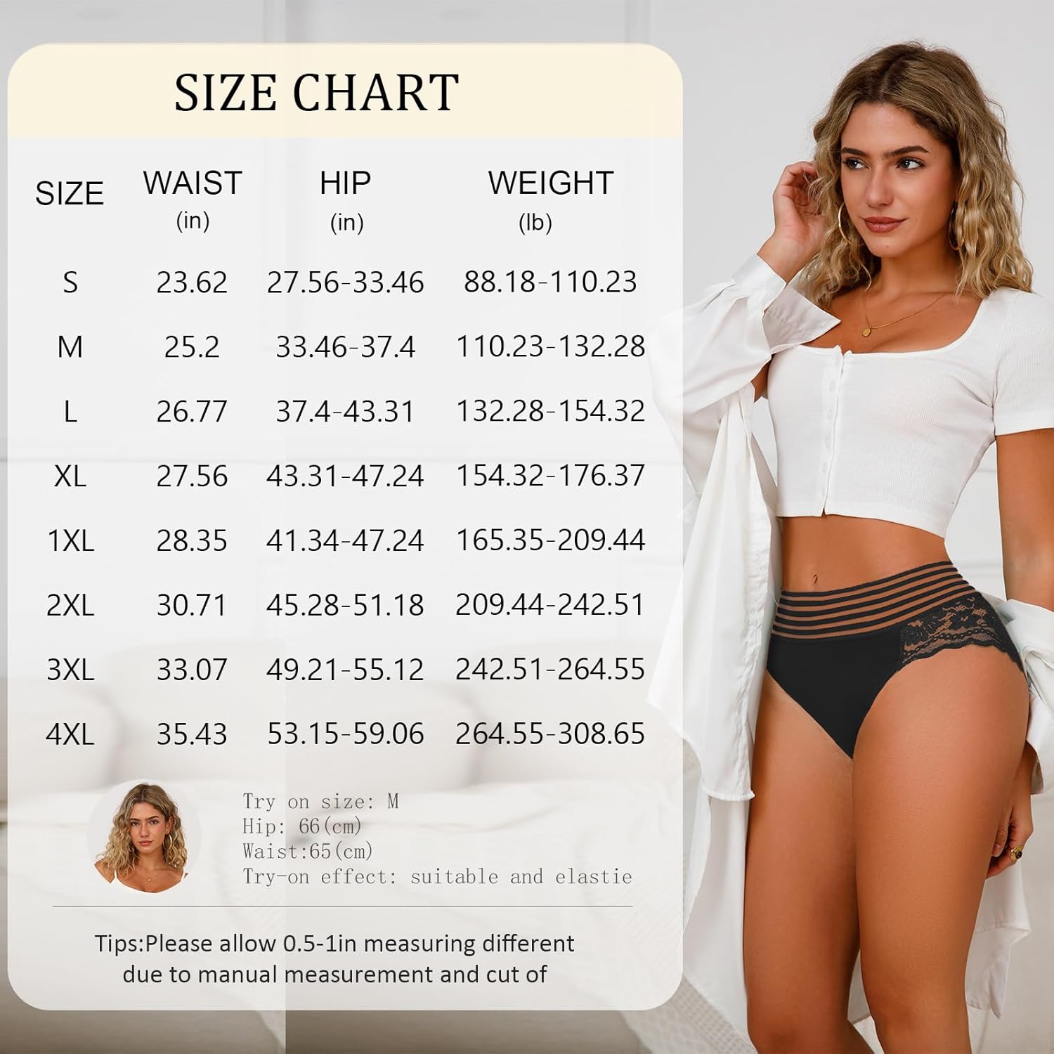 Lace Underwear for Women High Waisted Womens Sexy Underwear Plus Size Lace Panties Lacy No Show Sexys Undies - Image 8