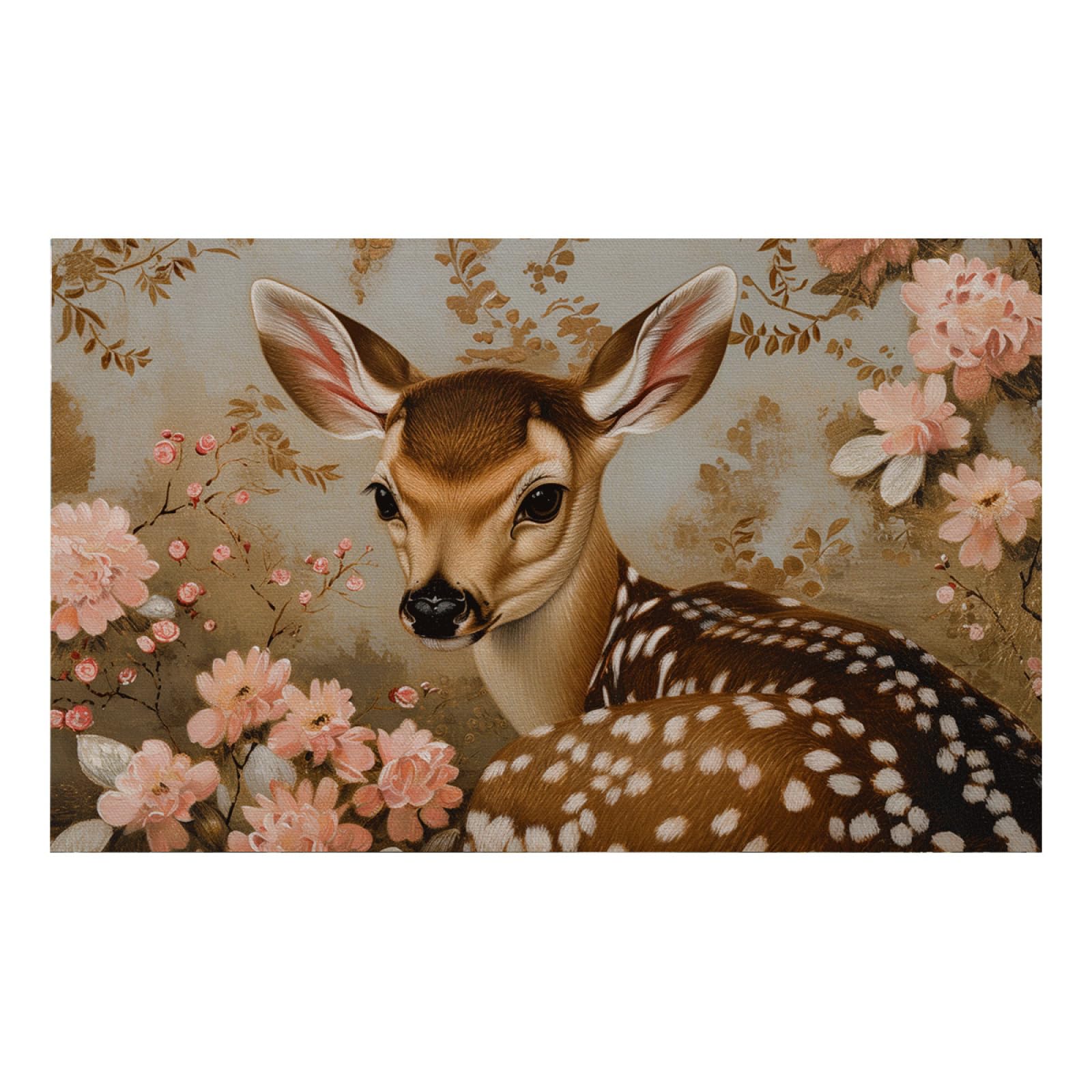 Papel Pintado Pared DormitorioFlor Marrón Animal Papel para Pared Removible sin Pegamento Decoración Mural para Salón Oficina Habitación Infantil Fácil de Instalar 400x240cm