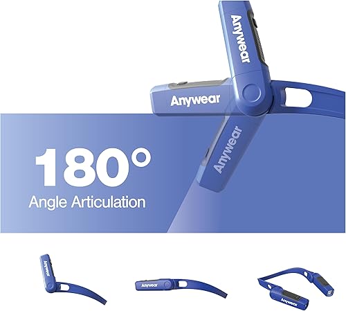 Miniatura 4 de EZRED Anywear - Luz magnética brillante para el cuello con luces desmontables para iluminación manos libres color negro y azul