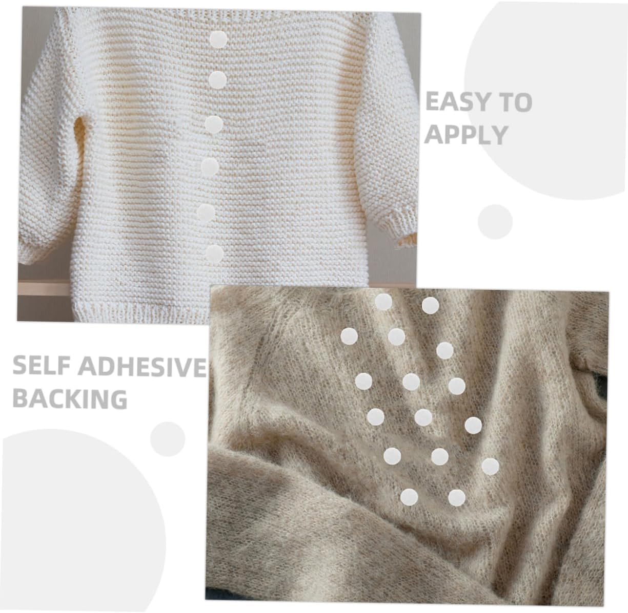 Angoily 2500pcs Self-Adhesive Felt Dots for Clothing Felt Circles Versatile Dot Stickers for Garments Hats and Bags