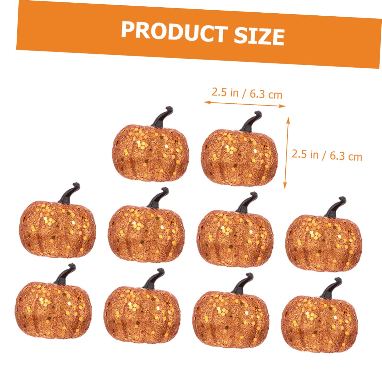 Garneck 5sets Kürbis Ornamente Glitter Künstliche Kürbisse Prop Halloween Center Decor 10 Stücke * 5