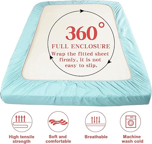 Miniatura 5 de NTBAY - Sábana bajera tamaño Queen 100% de microfibra cepillada, súper suave y acogedora de 1800 hilos, no se arruga ni decolora y resiste las