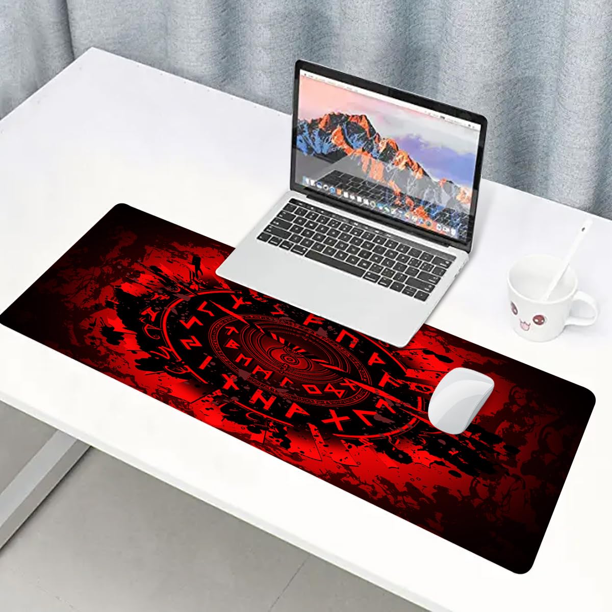 Viking Rune Keyboard Custom Keyboard Pad LshyMn Viking Large Mouse Pad 31.5x11.8x0.12 Inches ...