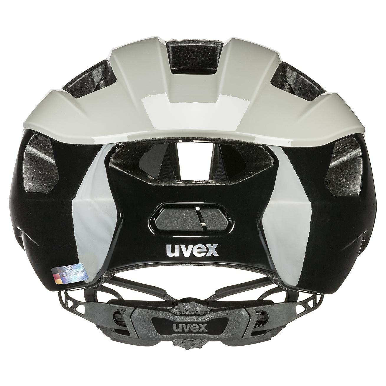 uvex rise - bezpieczny kask wyczynowy unisex - indywidualna regulacja wielkości - udoskonalona wentylacja - sand - black - 56-59 cm