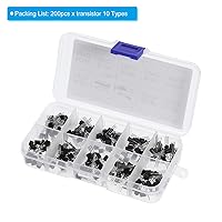 Vista 3 de PATIKIL PNP NPN Power Transistor Surtido Kit, 200pcs 10 Tipos Componente Electrónico para Aplicaciones de Conmutación de Uso General