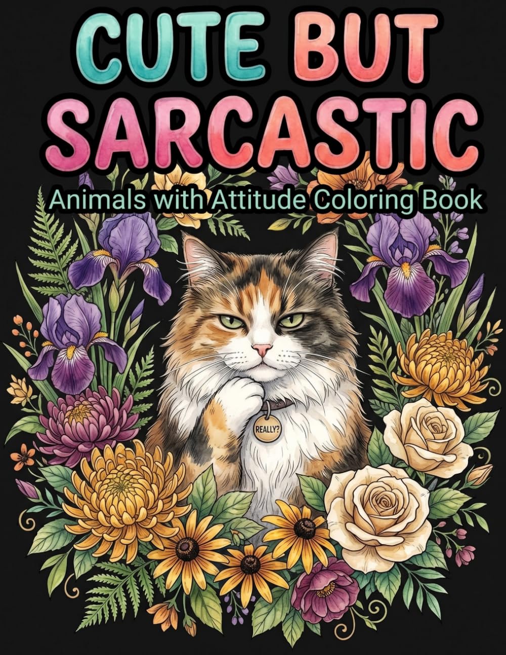 Cute but Sarcastic: Animals with Attitude Coloring Book for Adults: Funny, Relatable and Snarky Coloring Pages with Adorable Animals for Stress Relief, Relaxation and Laughs