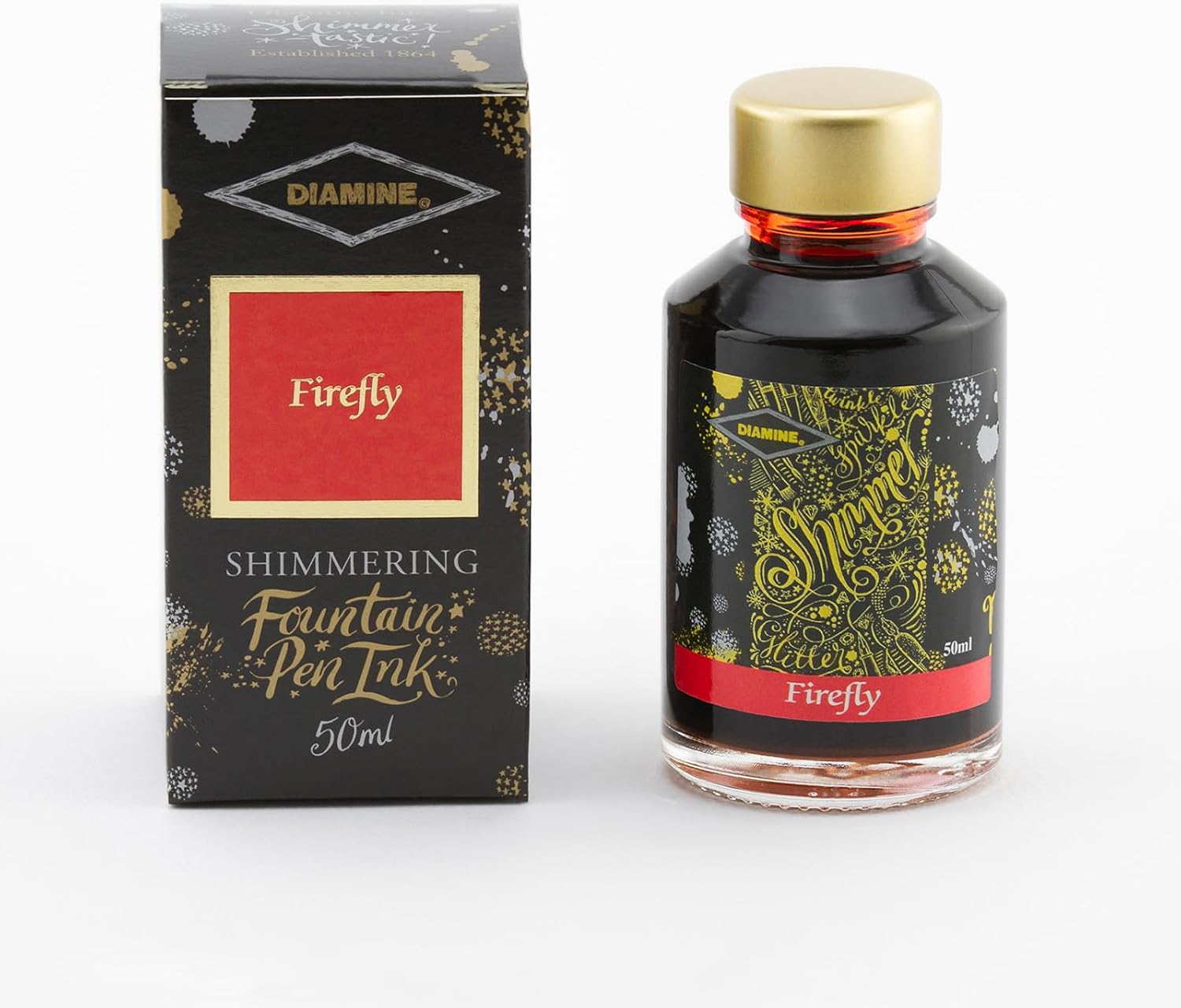 Diamine - Shimmering Fountain Pen Ink, Firefly 50ml