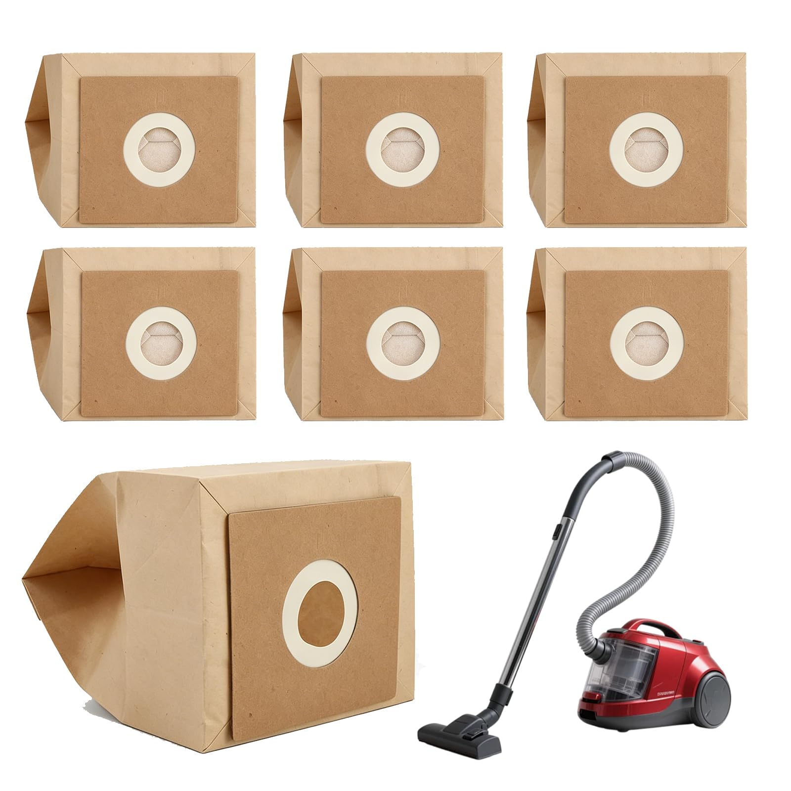 5 Pcs Vacuum Cleaner Bags Compatible with Bushh Argos Model VCB35B15C1J7W-70 VYTRONIX RBC02 BC-402 BC-501– Strong Paper Dust Bags Vacuum Cleaner Accessories - Durable Multi-Layer Paper Filtration