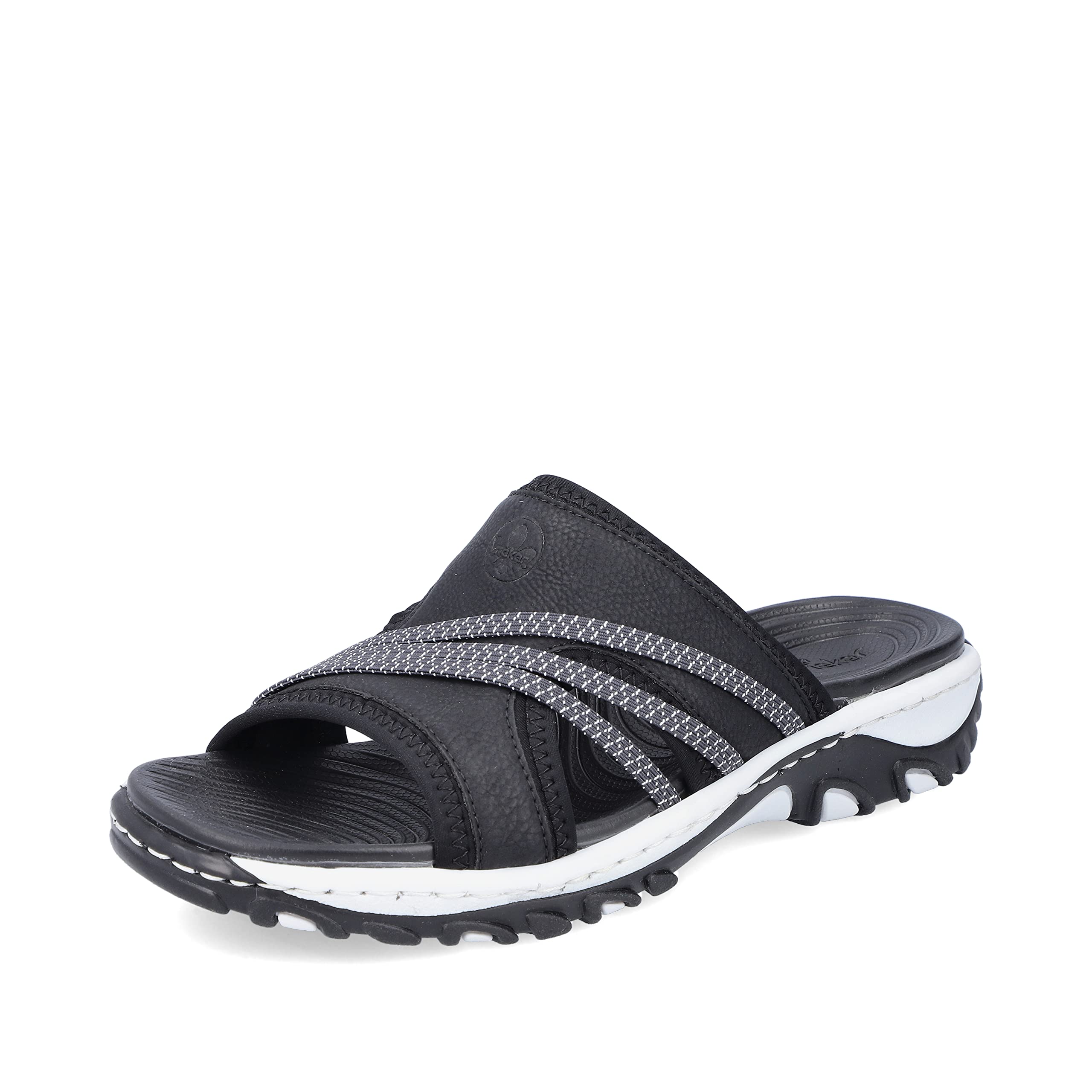 Rieker 68680, Mules, Schwarz,