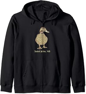 Saint John New Brunswick Native Mallard Duck Birdwatching Zip Hoodie