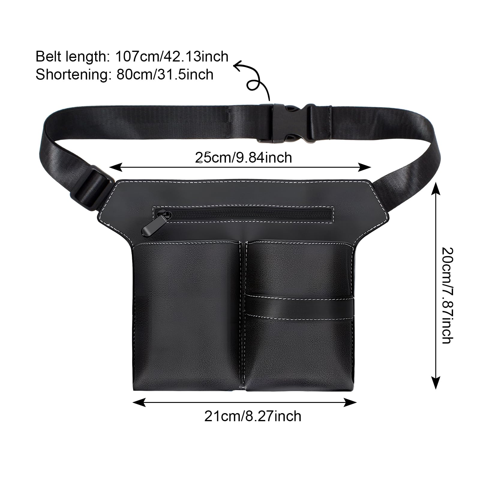 Marsupio Porta Forbici Parrucchiere,Borsa da Barbiere in Pelle PU,Cintura per Forbici Parrucchiere,Organizzatore per Parrucchieri e Truccatori,Borsa Professionale per Forbici,Borsa Strumenti da Salon
