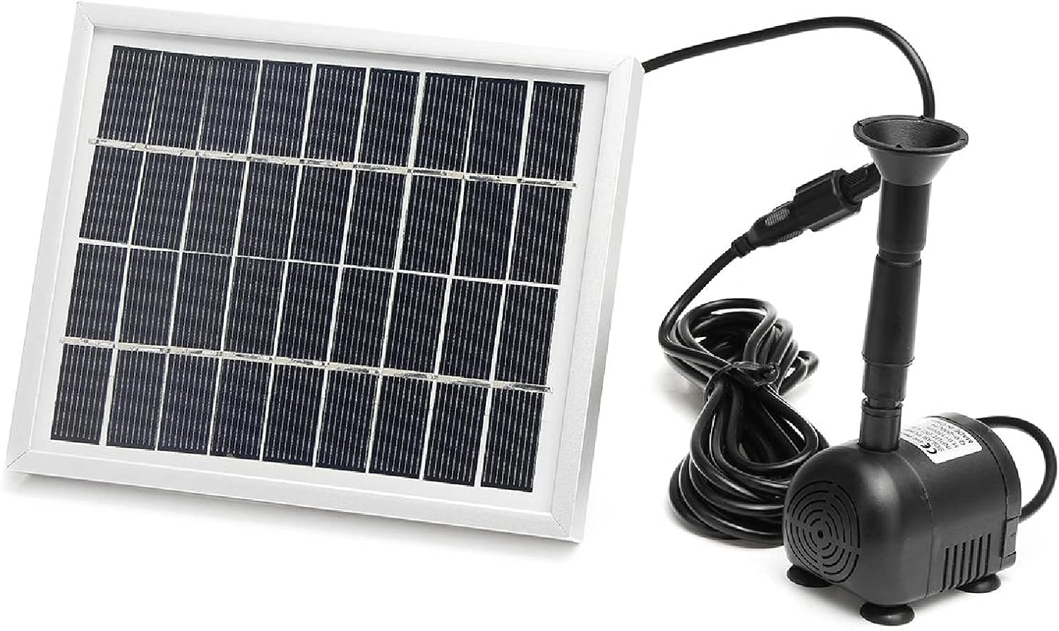 Gohbqany Solar Fountain Pump 2W DC 9V 200L/h Solar Panel