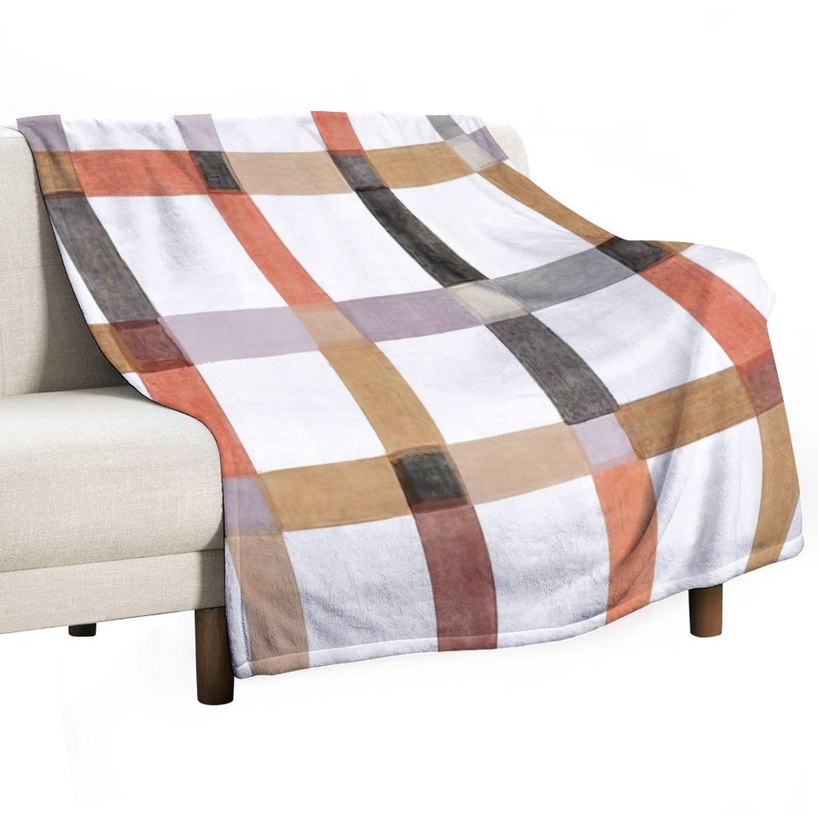 Couverture de lit en polaire Buffalo Check jeté de canapé luxe