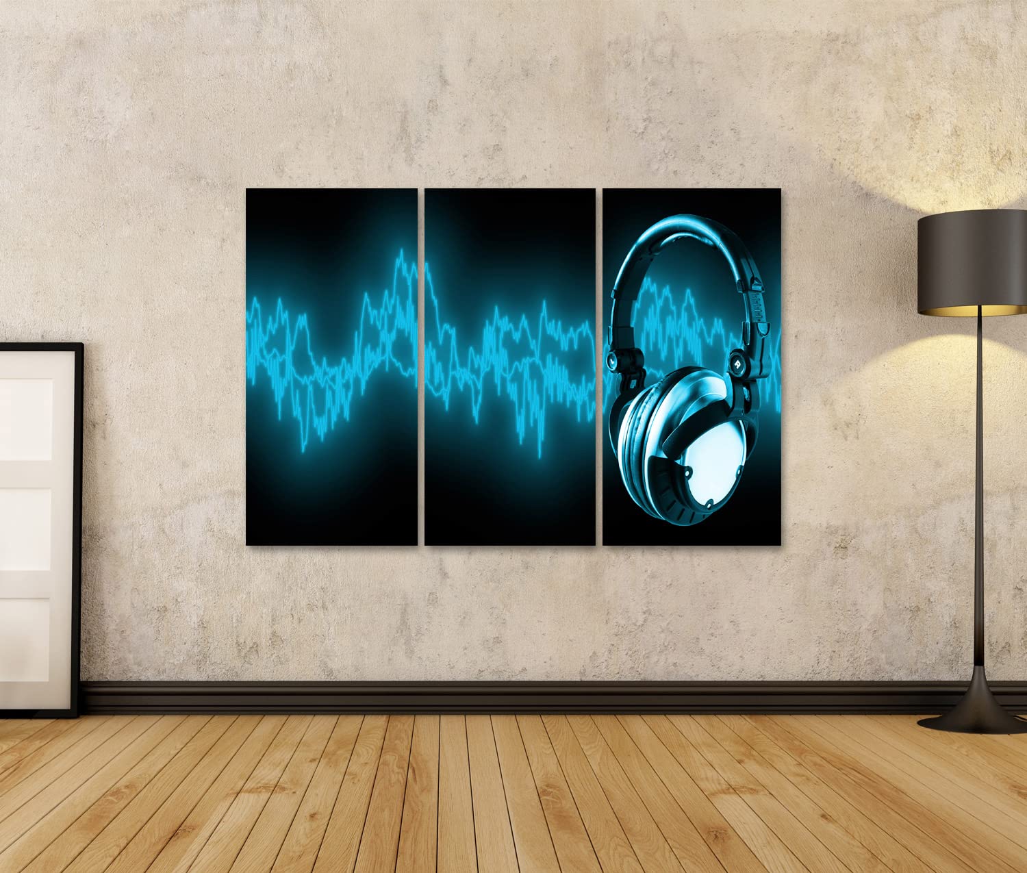 islandburner Prime - Quadro su tela, motivo: ascolto musica, formato XXL, poster da parete