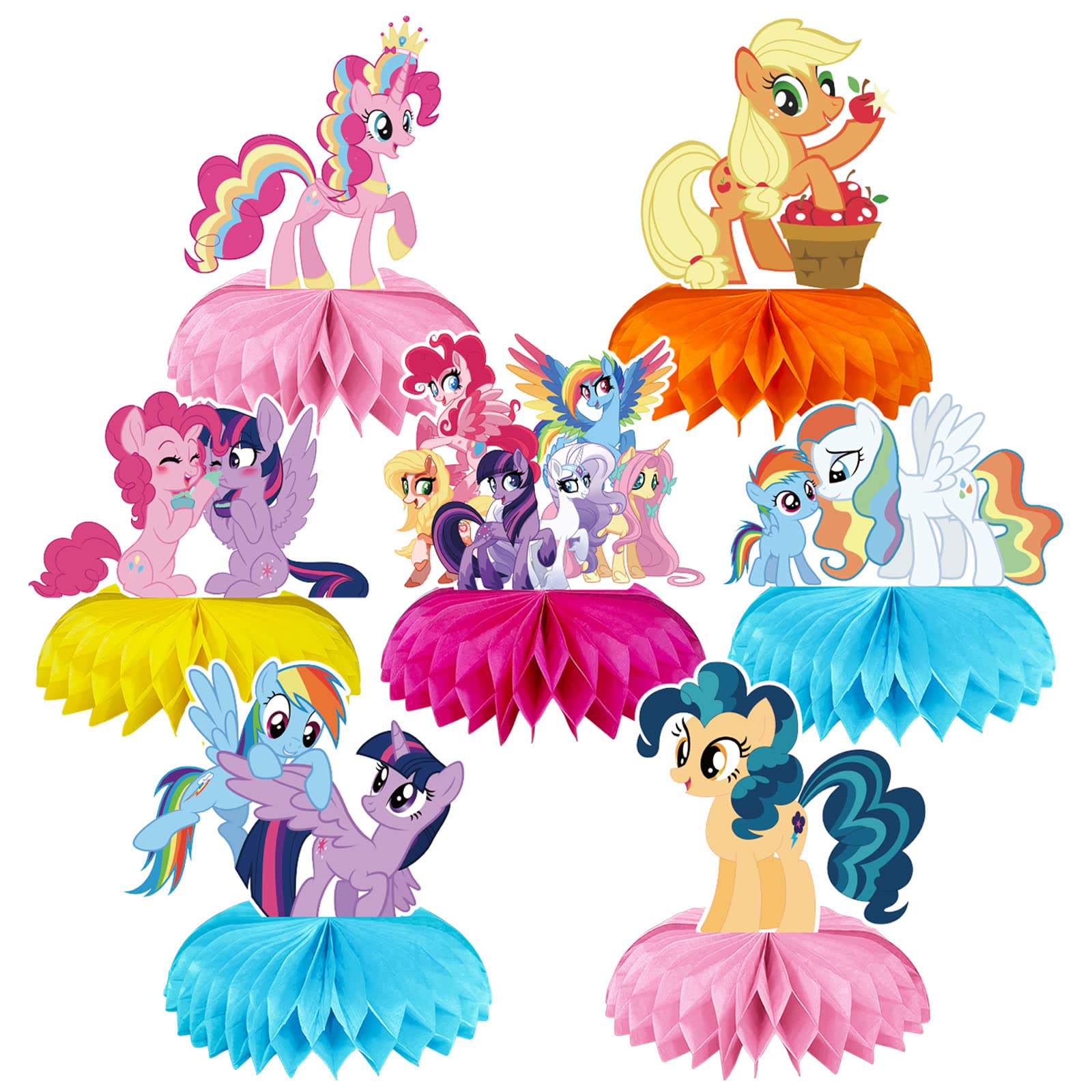 Buy Pony Birthday Party Supplies, 7pcs My Pony Girl Theme Table ...