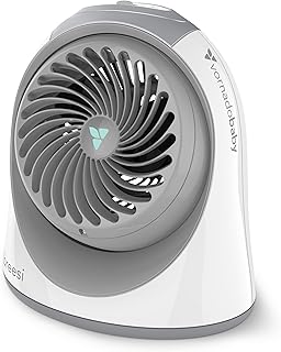 Vornadobaby Breesi Nursery Air Circulator Fan for Baby and Kids Room with Child Lock, Hidden Cord Storage, Finger-Friendly Design, White