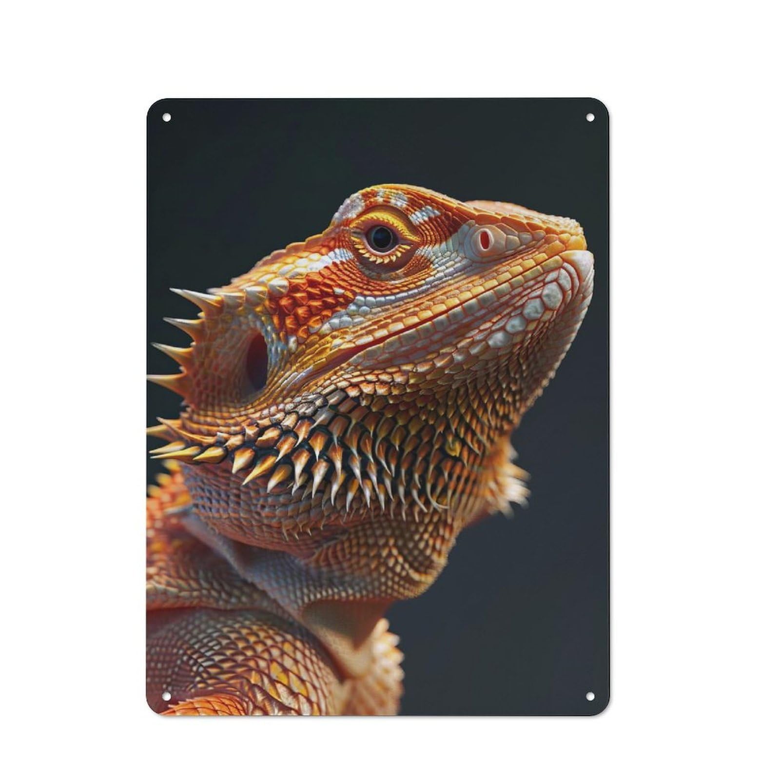 Bearded Dragon Vintage-inspired Tin Sign 40x30cm for Garage Or Workshop, for Vintage Wall Decor Fans, for Metal Sign Collectors