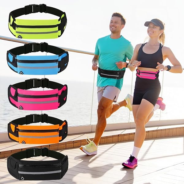 Marsupio da Corsa Impermeabile Marsupio da Jogging per Uomo e Donna Regolabile per Sport Allenamento Marsupio Riflettente Escursionismo Ciclismo Viaggio Mini Borsa per Telefono Cintura Portasoldi - 3