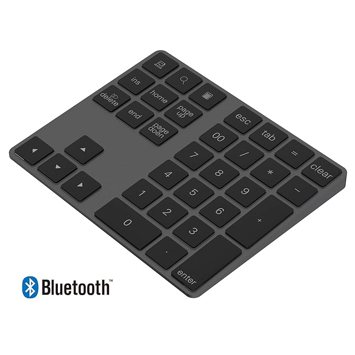 Buy Cateck Bluetooth Numeric Keypad, Aluminum Wireless Bluetooth 34Key
