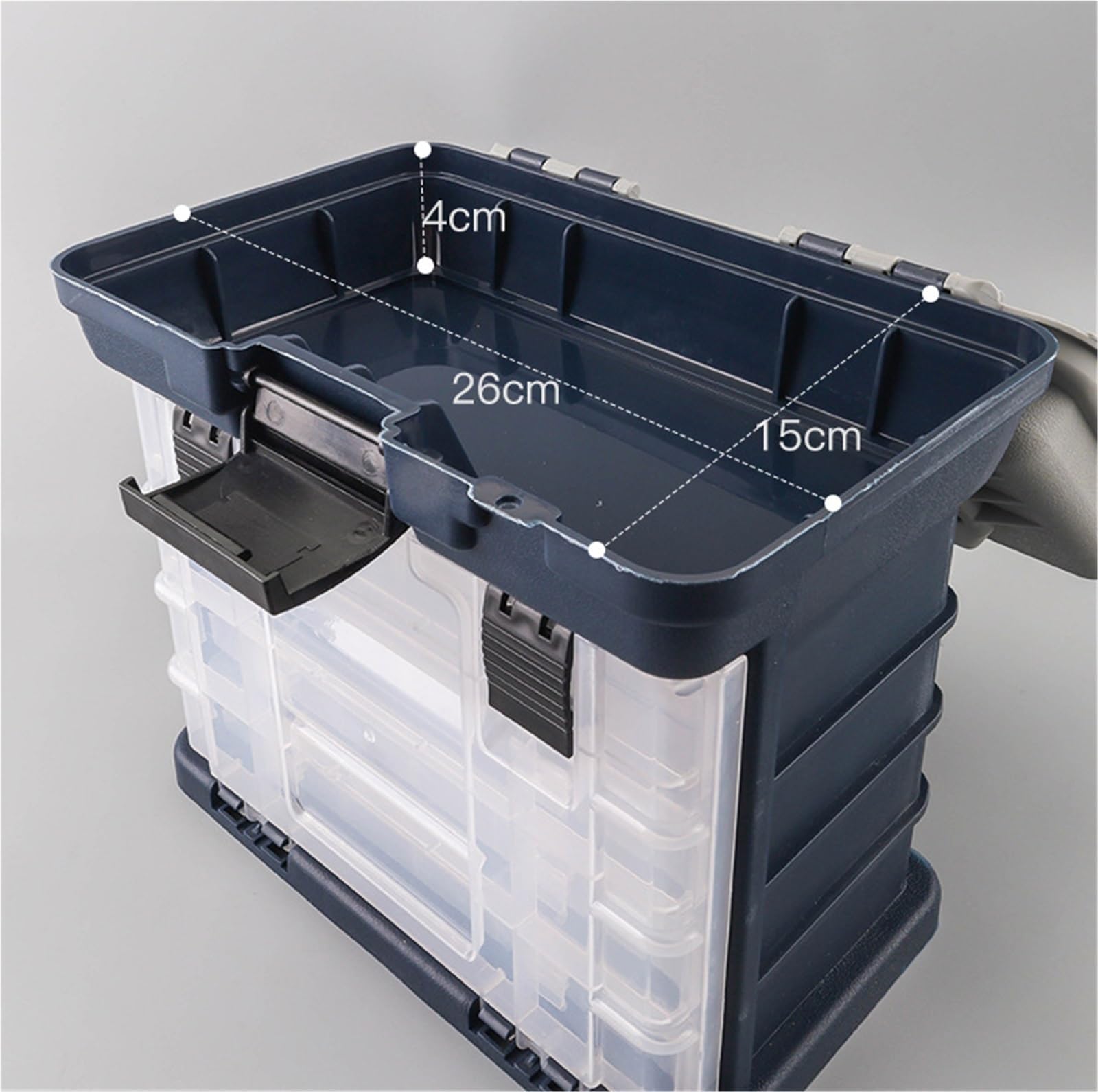 Angelkoffer für Zubehör Angelgerät-Box-Kit Tragbarer Angelgerät-Box-Organizer Angelgerät-Aufbewahrungsboxen Angelbox für Gummifische