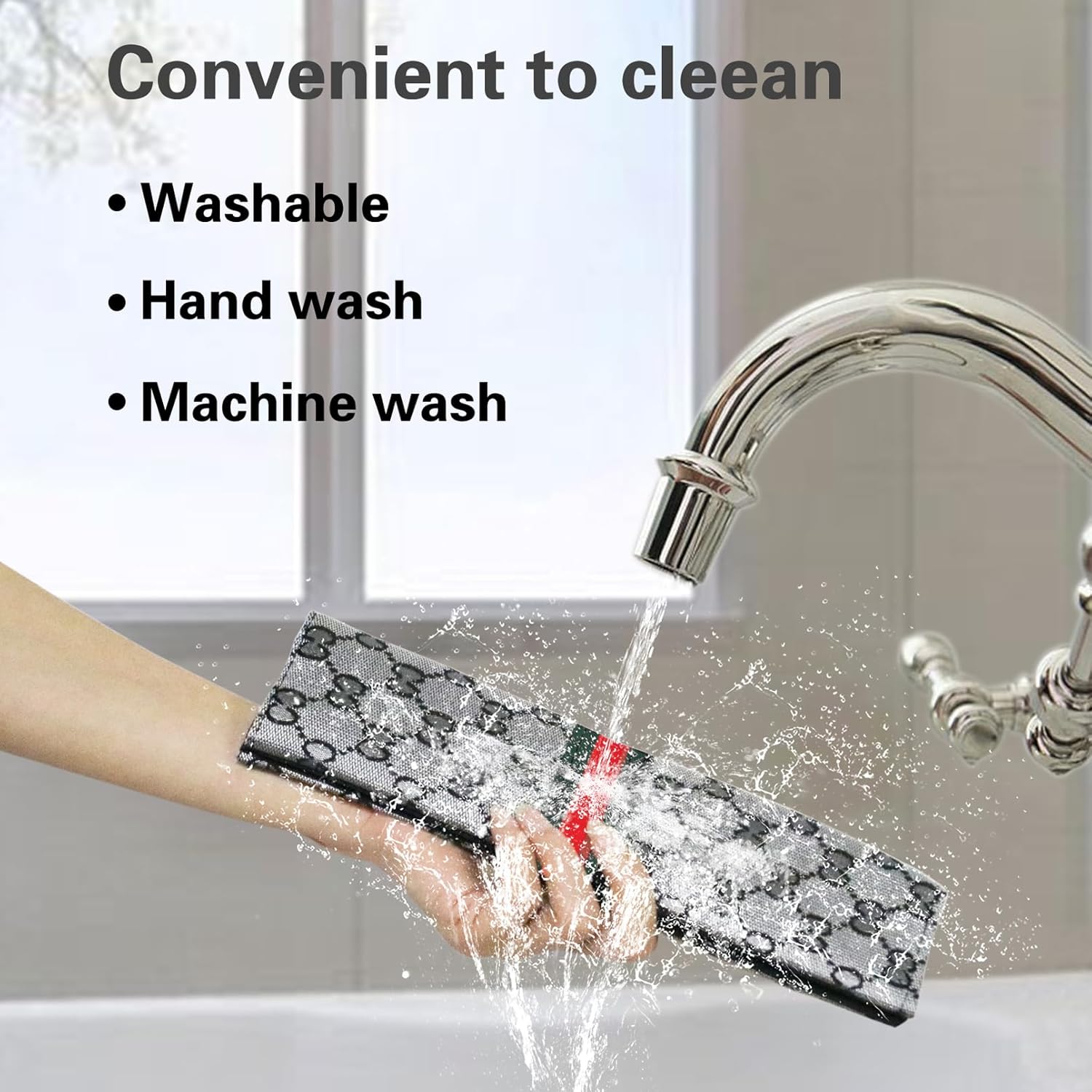 5PCS Steering Wheel Cover, with 2 Headrests, 2 Seat Belt Covers - Universal Fit for 14.5-15" Steering Wheel, Enhances Driving Experience - Perfect for Women (Gray)