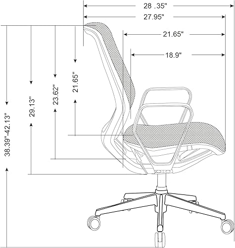 Miniatura 7 de WorkPro® Sentrix Silla de oficina ergonómica de malla/malla con respaldo medio, brazos fijos, negro, compatible con BIFMA