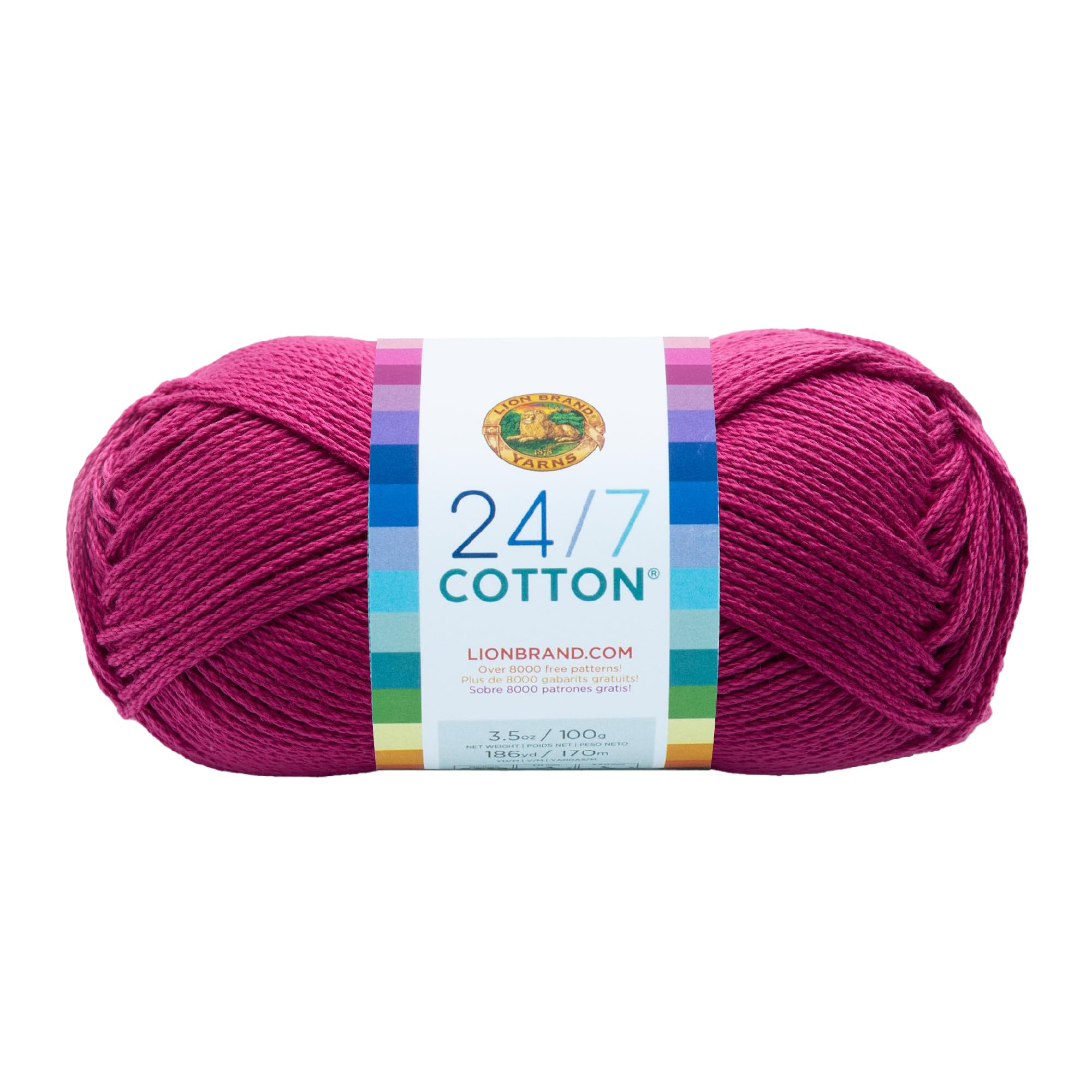 Amazon.com: Lion Brand Yarn, 24/7 Cotton Mercerized Lightweight