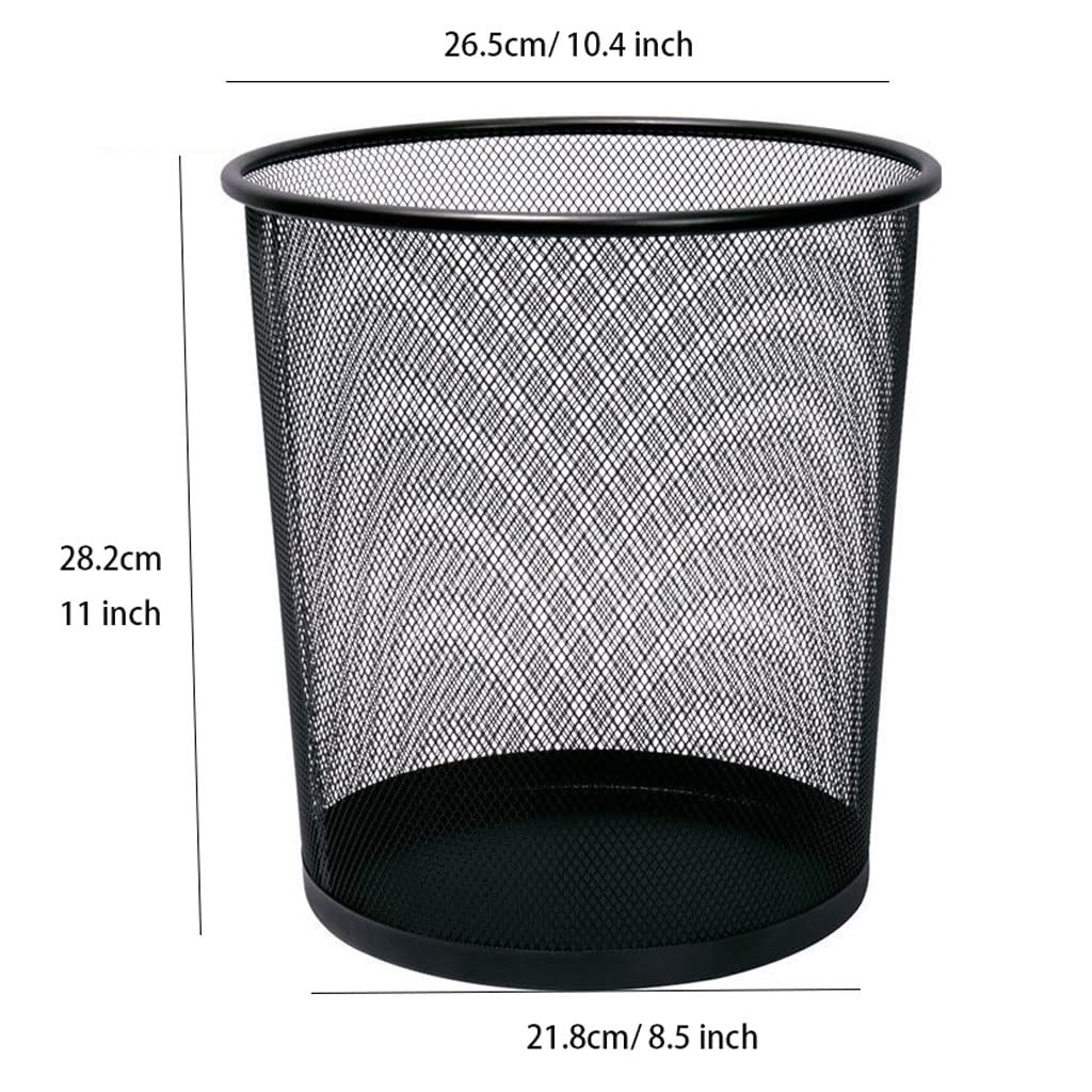 KYUSAR Mülleimer Abfalleimer Papierkorb Circular Mesh Walkbasket Mülleimer, Abfallkorb Mülleimer Behälter for Badezimmer, Küche, leichte robuste Metallbehälter