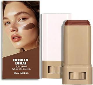 Beauty Balm Serum-Enriched Tinted Moisturizer Stick – Hydrating Lightweight Solid Foundation with Natural Skin Tint Finish, Flawless Sheer to Medium Coverage, Radiant & Dewy Glow, All-Day Wear (1#, 1)