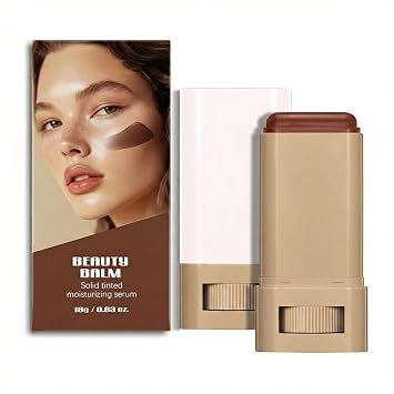 Beauty Balm Serum-Enriched Tinted Moisturizer Stick Hydrating Lightweight Solid Foundation with Natural Skin Tint Finish, Flawless Sheer to Medium Coverage, Radiant & Dewy Glow, All-Day Wear 1#, 1