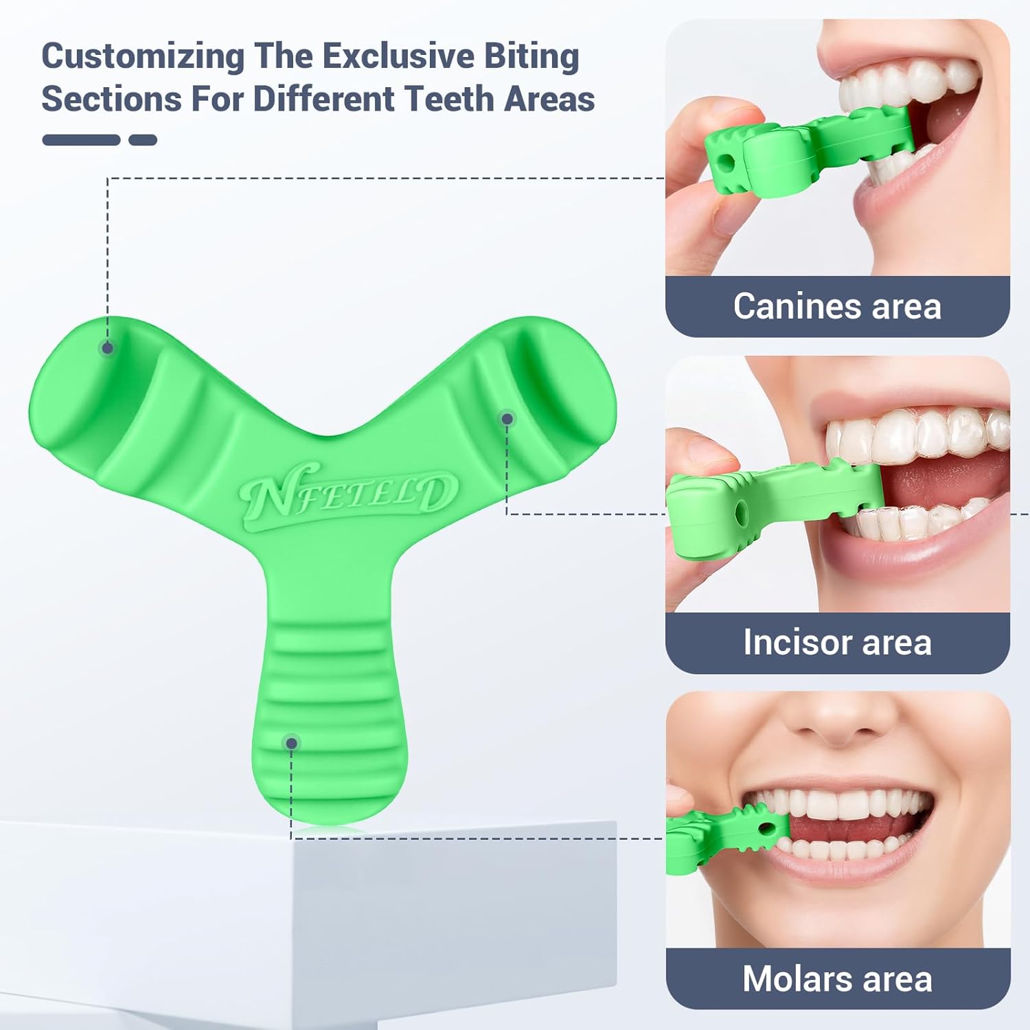 Chewies for Invisalign Aligners, Orthodontic Aligner Chewies Durable Aligner and Retainer Tray Seaters Medical Grade Silicone (Pack of 2) (Green) - Image 2