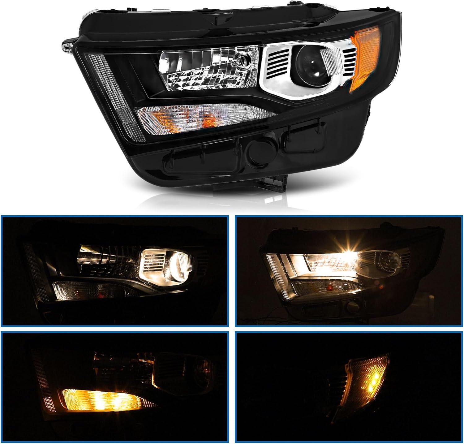 Ford Edge Headlight Assembly 2015-2018 Projector Headlamp Driver & Passenger Side