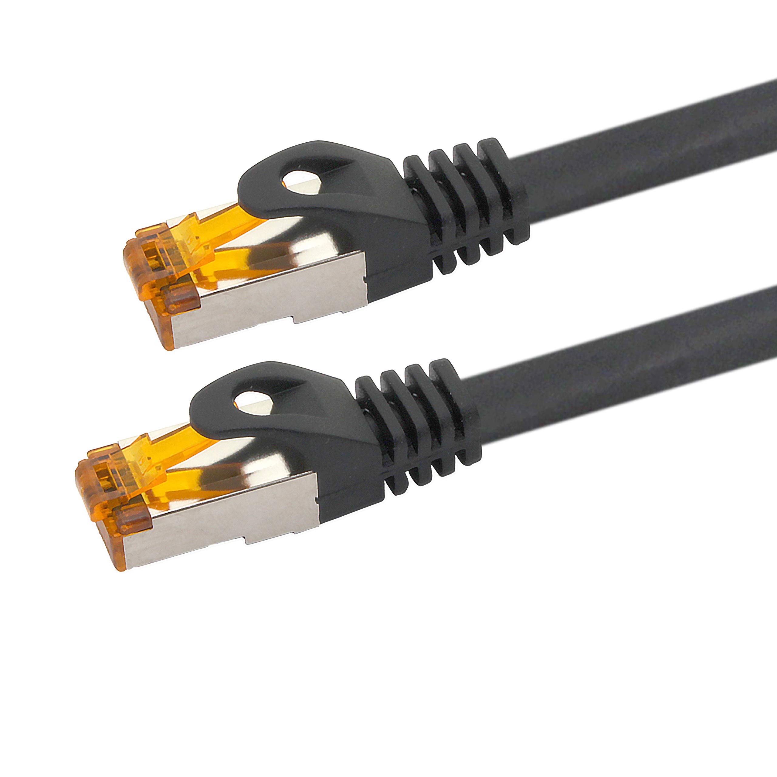 1aTTack.de 368266 Câble réseau extérieur Cat.6a 75 m - noir - Câble patch Cat6a (SFTP PIMF) 10 Gb/s avec connecteur Rj45-1 pièce 75 mètres noir