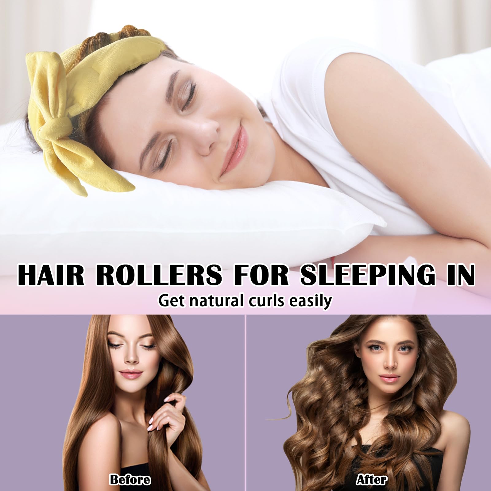 Baolivi Heatless Curlers Headband Hair Curlers No Heat - Image 2