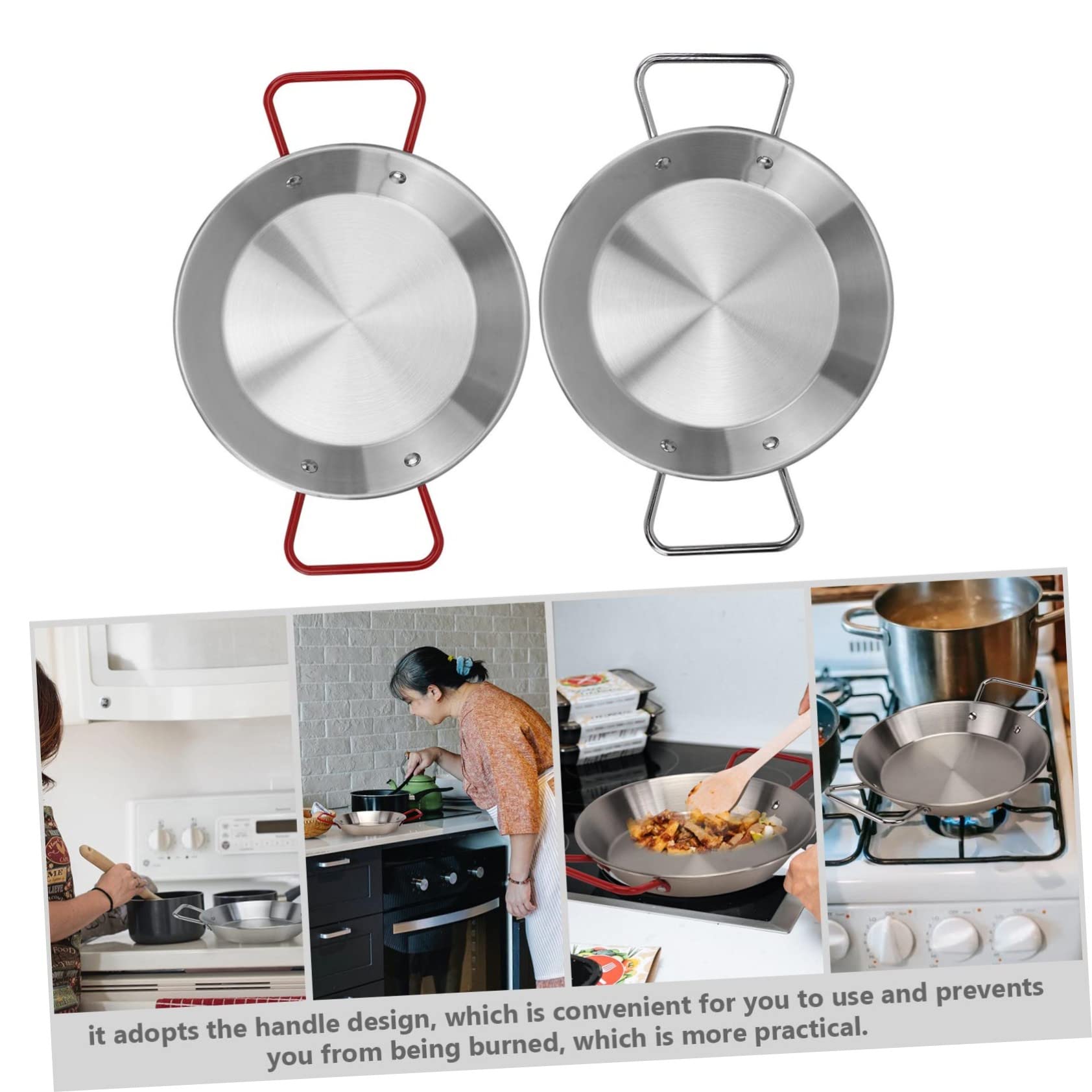 GRIRIW Double Handle Food Tray Made of Material Snack Plate for BBQ Picnic Camping Easy to Store