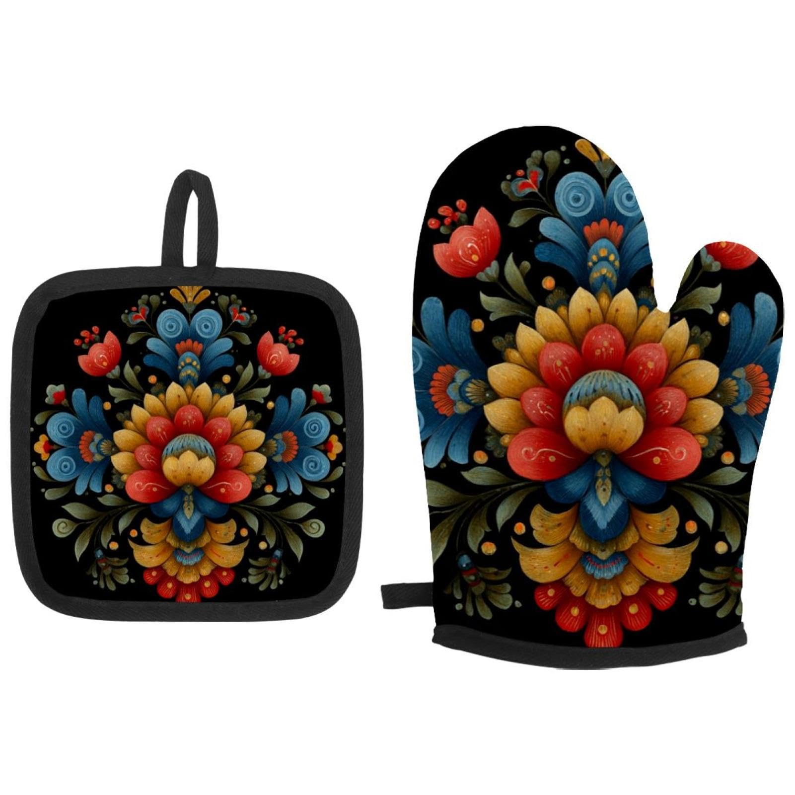 Gants de cuisine doublure coton doux pour une cuisson sécurisée au four