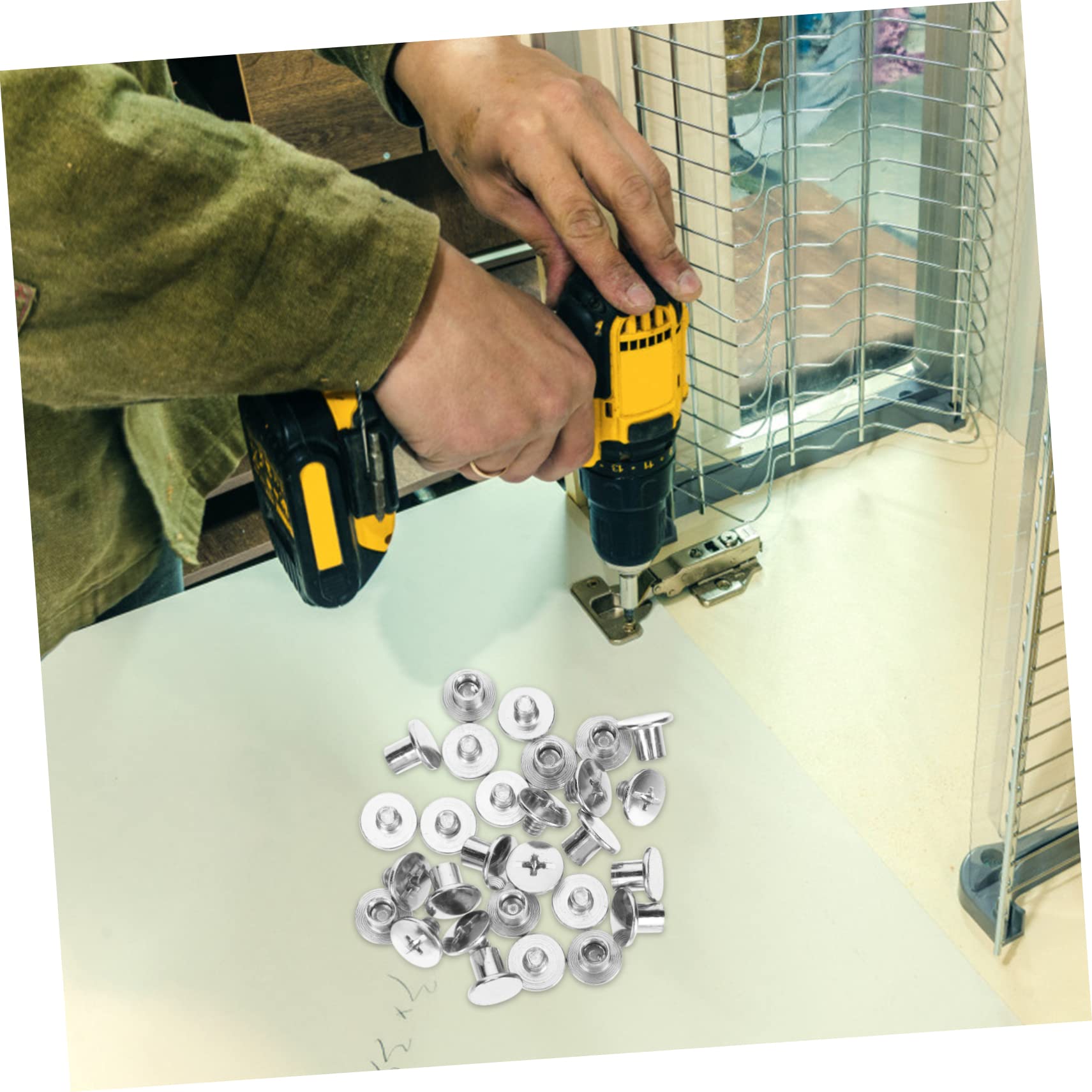 CIYODO 75pcs Mother-in-Law Nails Binding Screws Chicago Screws for Scrapbook Photo Album Leather Craft Easy to Use