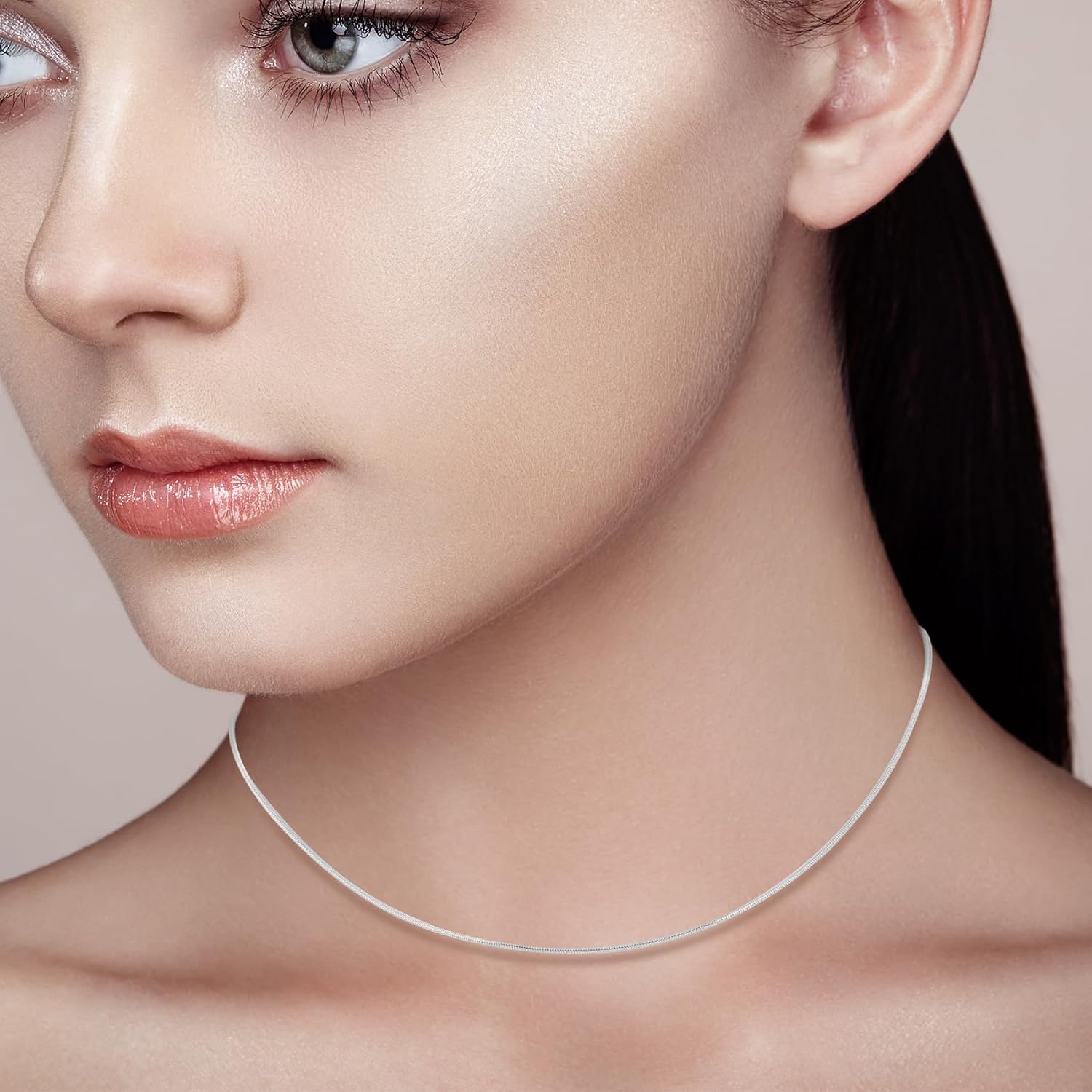 Topacket 24 Pack Necklace Chains Bulk,Silver Plated Snake Necklace Chains for Jewelry Making 18 Inches - Image 7