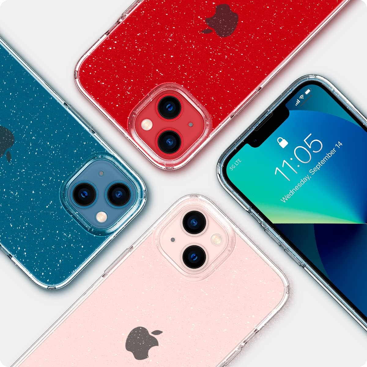 Spigen Liquid Crystal Glitter Designed for iPhone 13 Mini Case (2021) - Crystal Quartz
