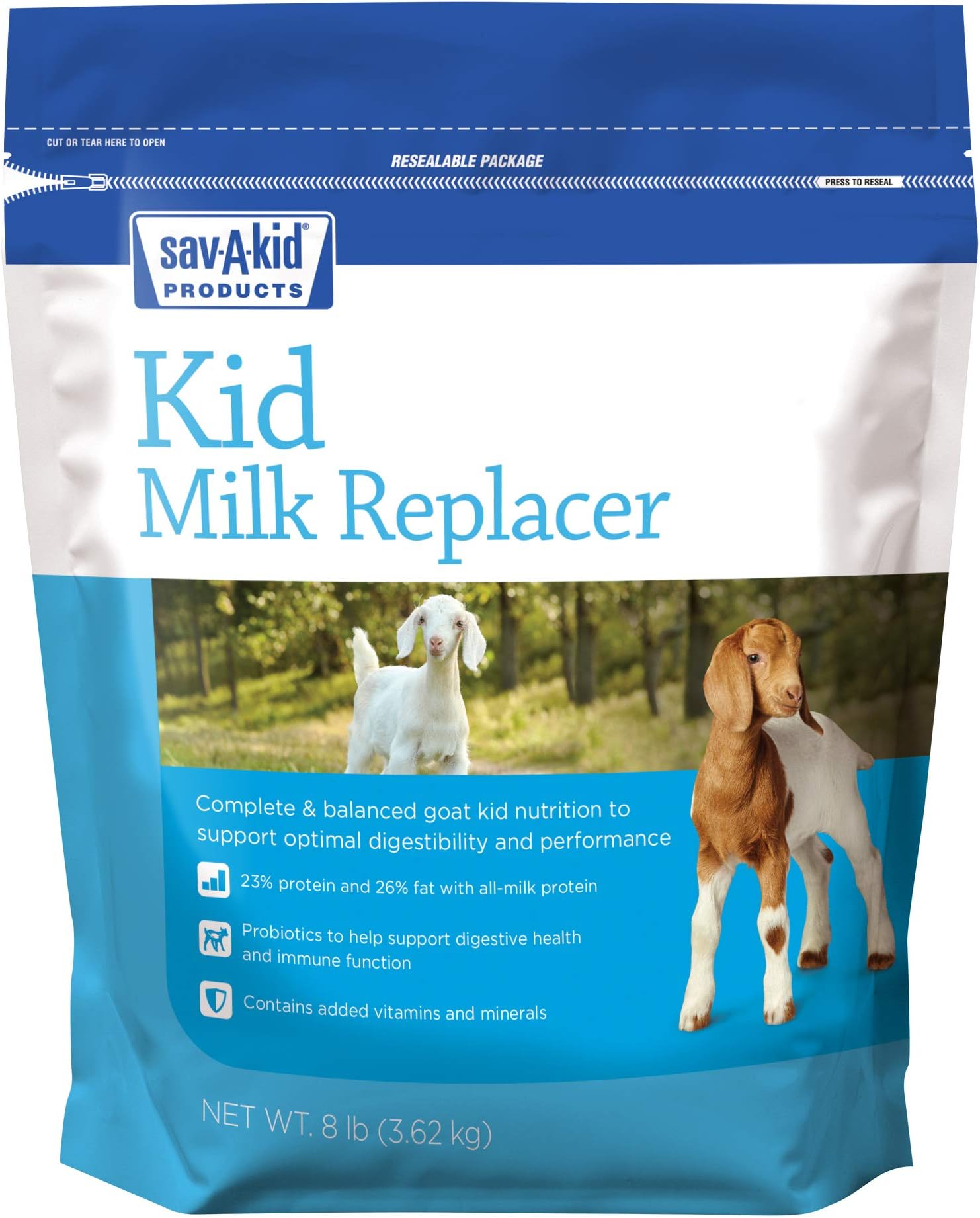 Sav-A-Kid | Goat Milk Replacer | 8 Pound (8 LB) Bag