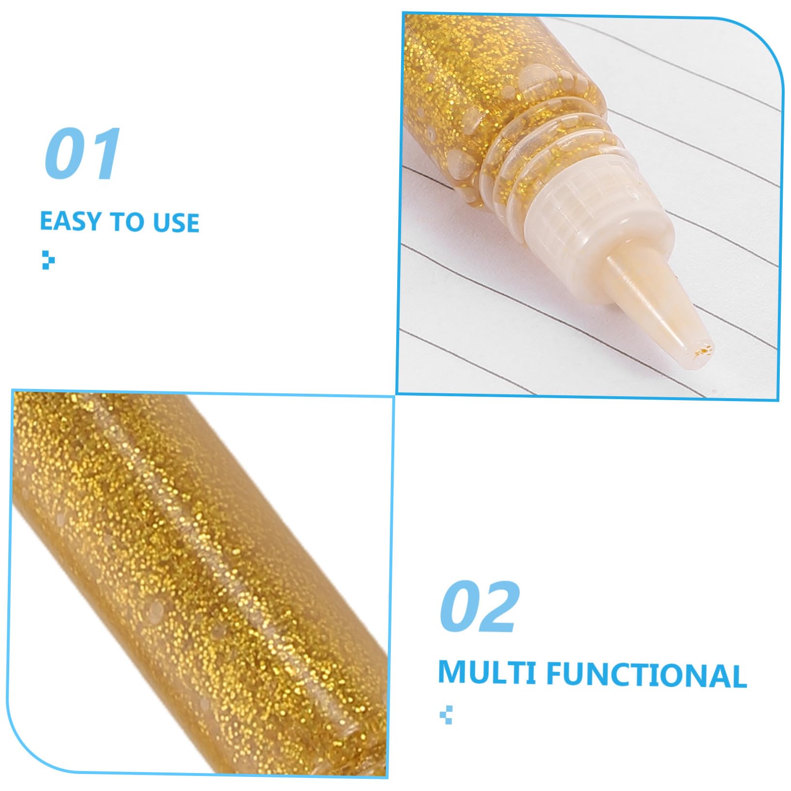 Glitzer Klebestifte Gold für Kinder, 50 Stück für Bastelarbeiten | Kunst und Scrapbooking, Kartenherstellung, Glatte Anwendung, Glänzender Effekt