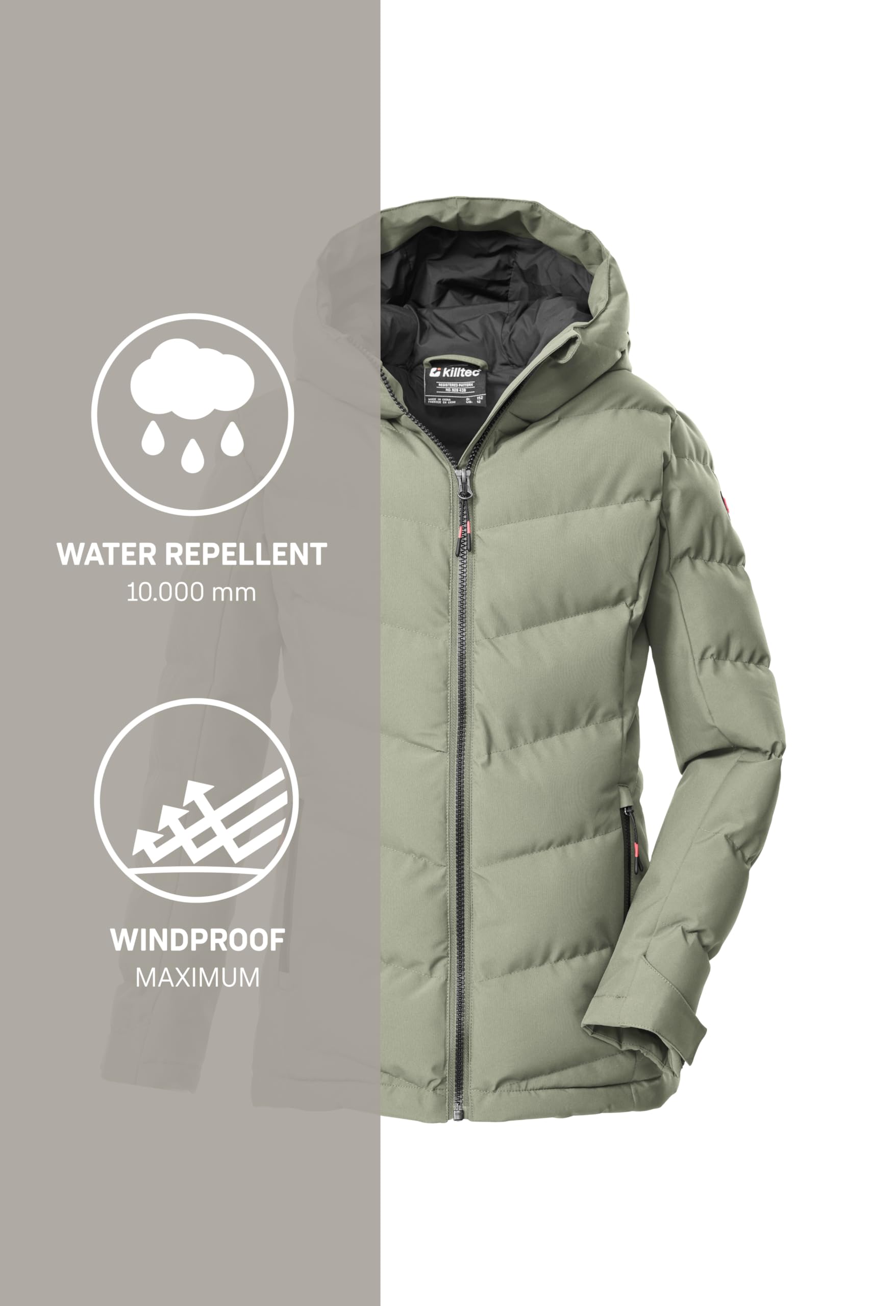 Killtec Chaqueta acolchada con capucha para niñas plumón funcional